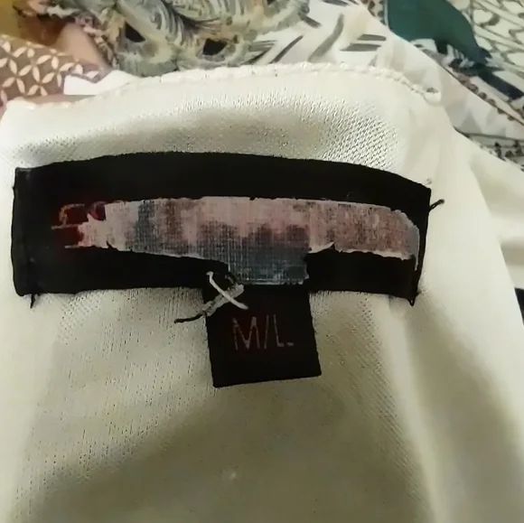 psychedelic patterned high necked dress with lining size M/L - Picture 4 of 4